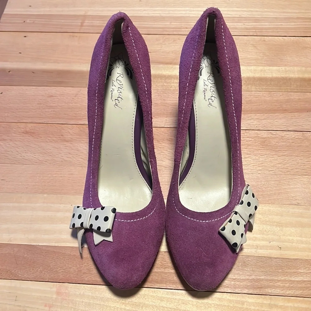 Lola Ramona Revisited plum vintage suade hills. Size 7 - Picture 3 of 7
